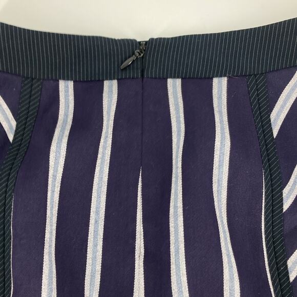 BCBGMaxAzria Women's Dark Navy Stripe Combo A-Line Skirt Size XS New - Picture 7 of 13